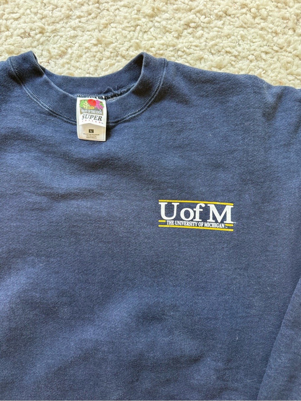 University of Michigan Navy Crewneck - Picture 2 of 3